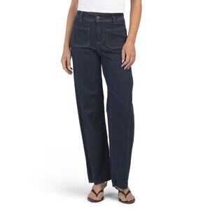 OAT NEW YORK New Rinse Patch Pocket Wide Leg Jeans